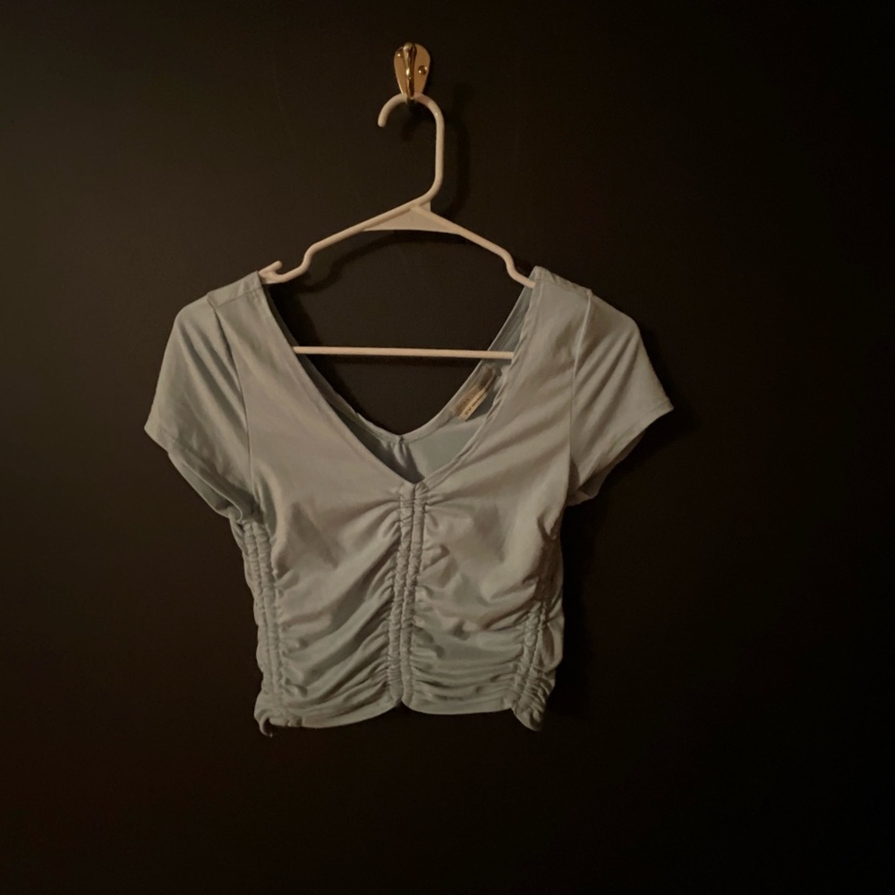 Light blue crop top urban outfitters